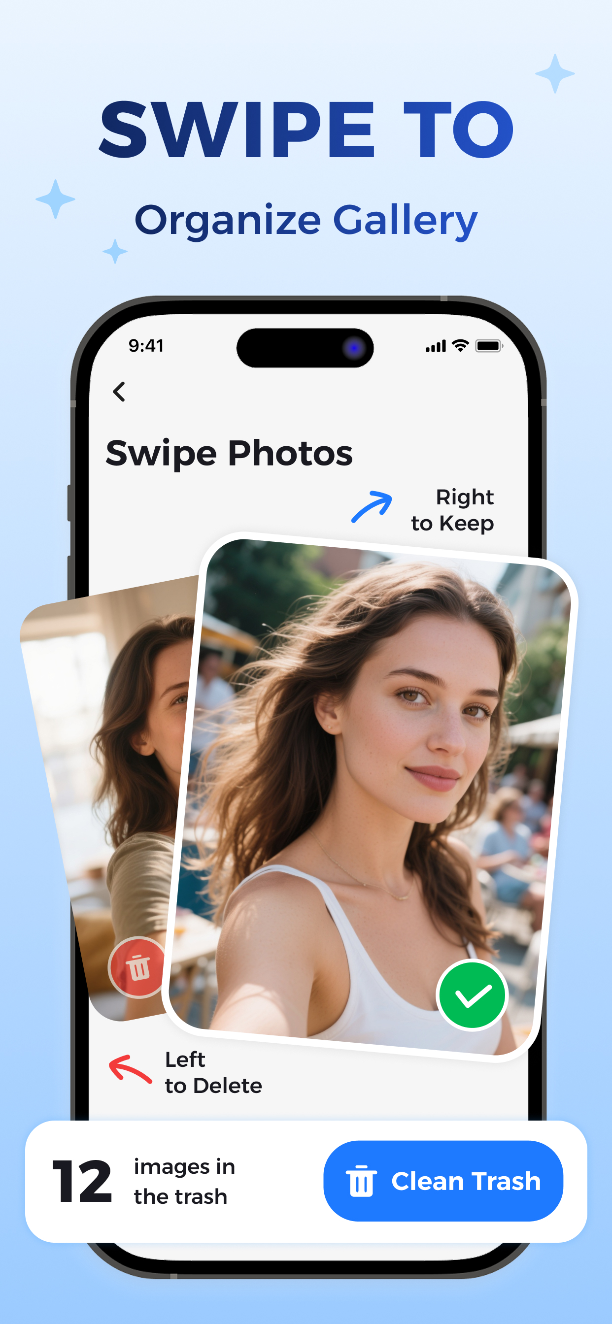 Swipe to Organize Gallery