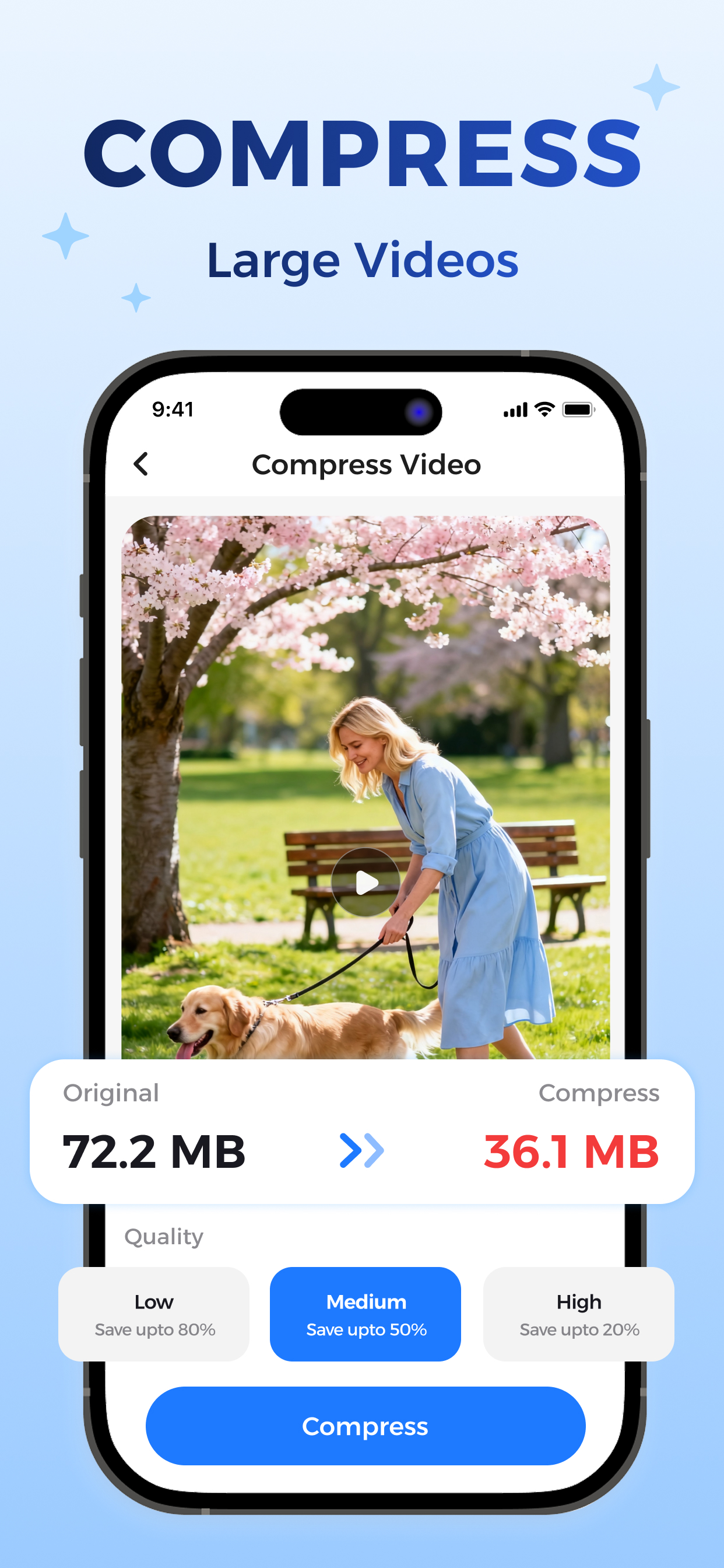 Compress Large Videos